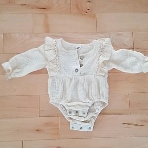 Ruffled Cotton Long-sleeved shirt